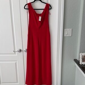 Express Vibrant Red Jumpsuit
